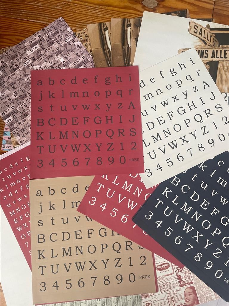 New MUSTARD MOON 12 x 12'  scrapbook paper AND PERFORATED POSTAGE PAPERS