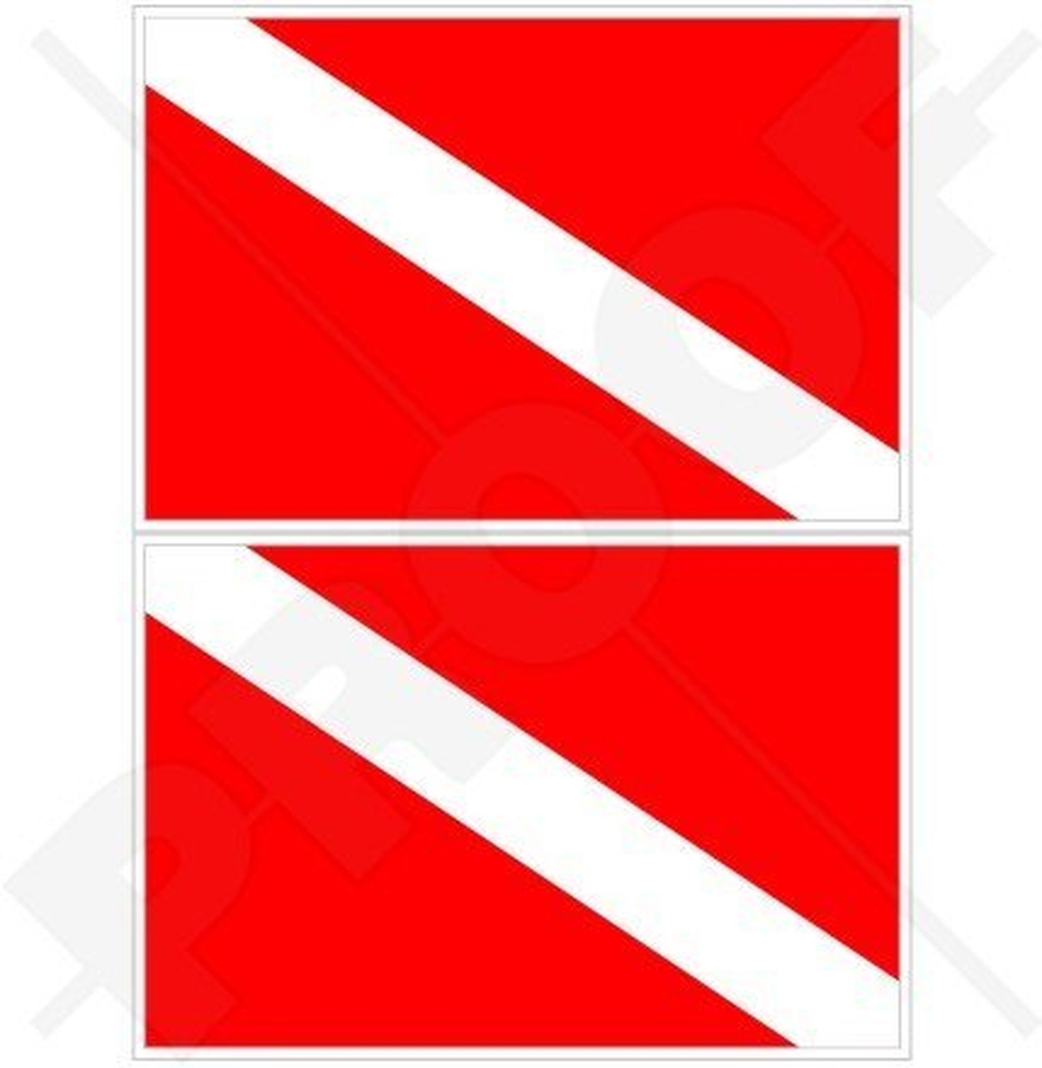 SCUBA DIVING Flag DIVE DOWN Diver 3" (75mm) Vinyl Bumper Stickers, Decals x2