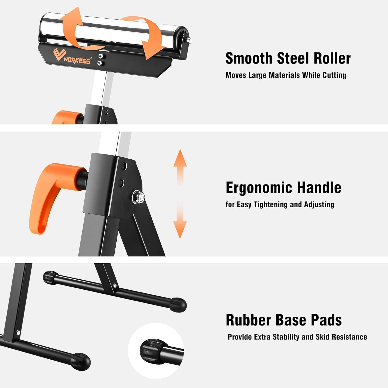 Roller Miter Saw Support Stand 2 Pc Pack Folding Tool Table Workbench Adjustable