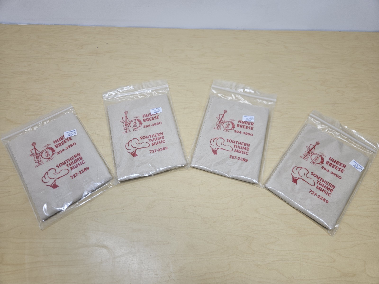 Huber Breese / Southern Thumb Music, Guitar Polish Cloth Lot of 4!