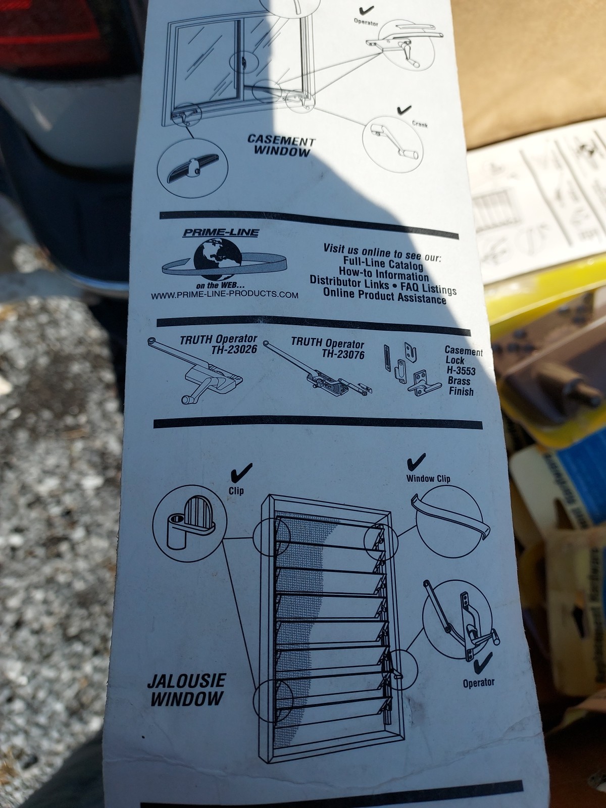 2 Slide-Co Casement Window Operator 9 1/2" Left Hand