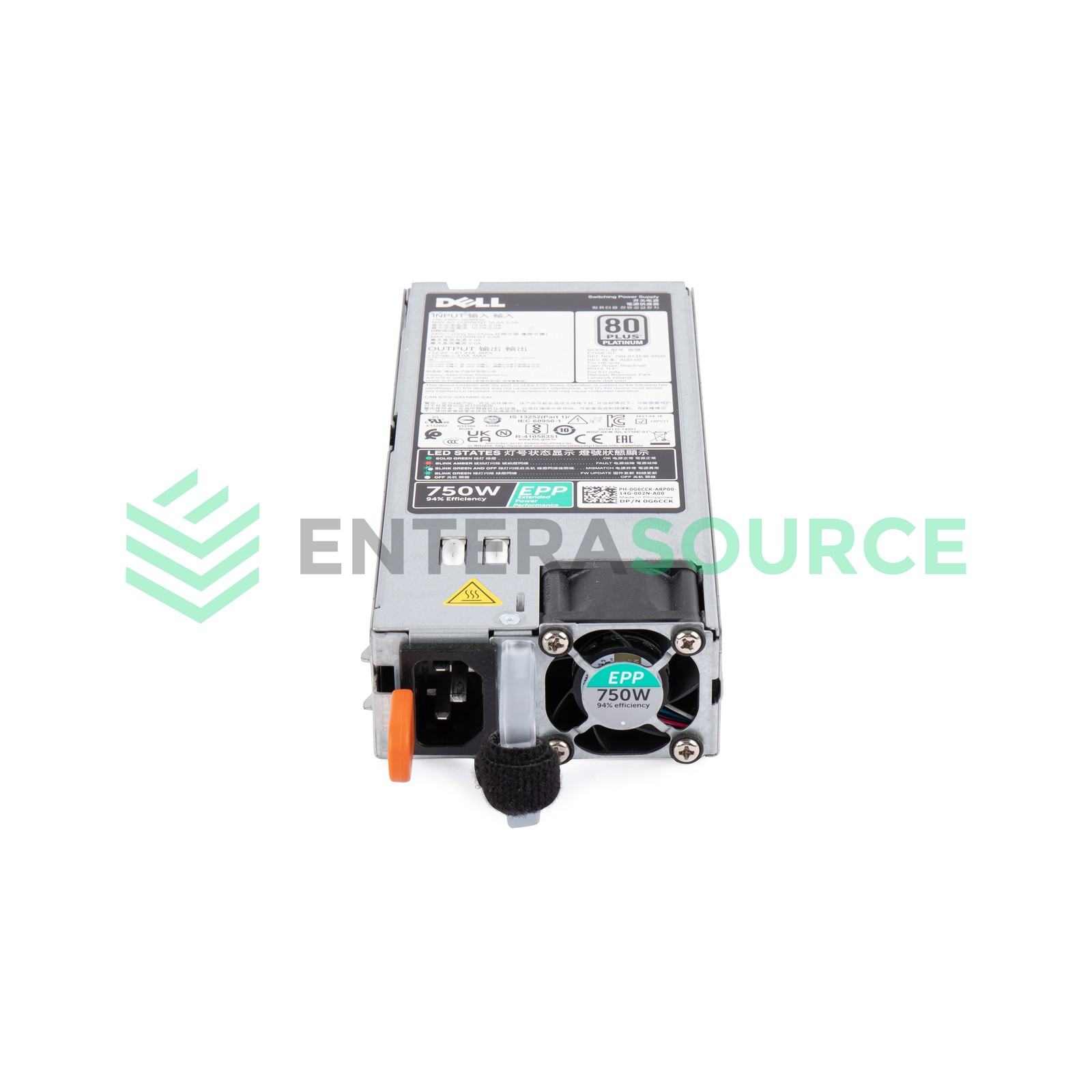 Dell G6CCK PE R630 R730xd R540 R740 T430 T640 750W 80+ Platinum AC Power Supply