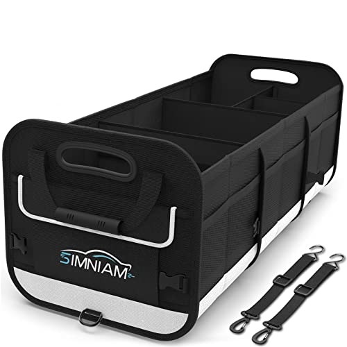 Car Trunk Organizer - with 5 Compartments - Large Black - Large Car