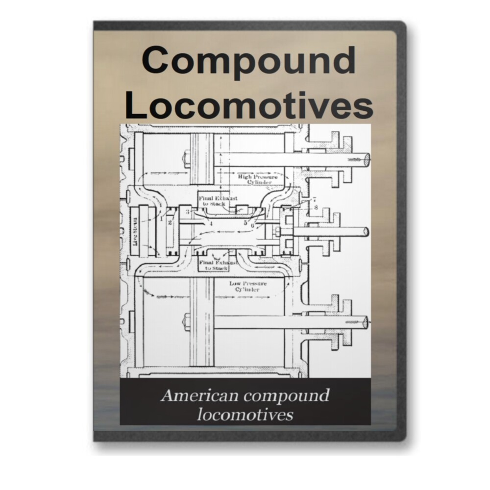 Compound Locomotives - 6 Historic Book Collection Trains Railroads CD - D261