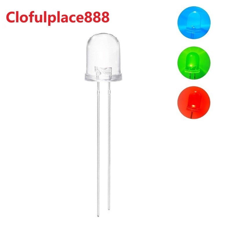 1000pcs 8mm RGB Fast Flash Rainbow Multi Color Red Green Blue LED
