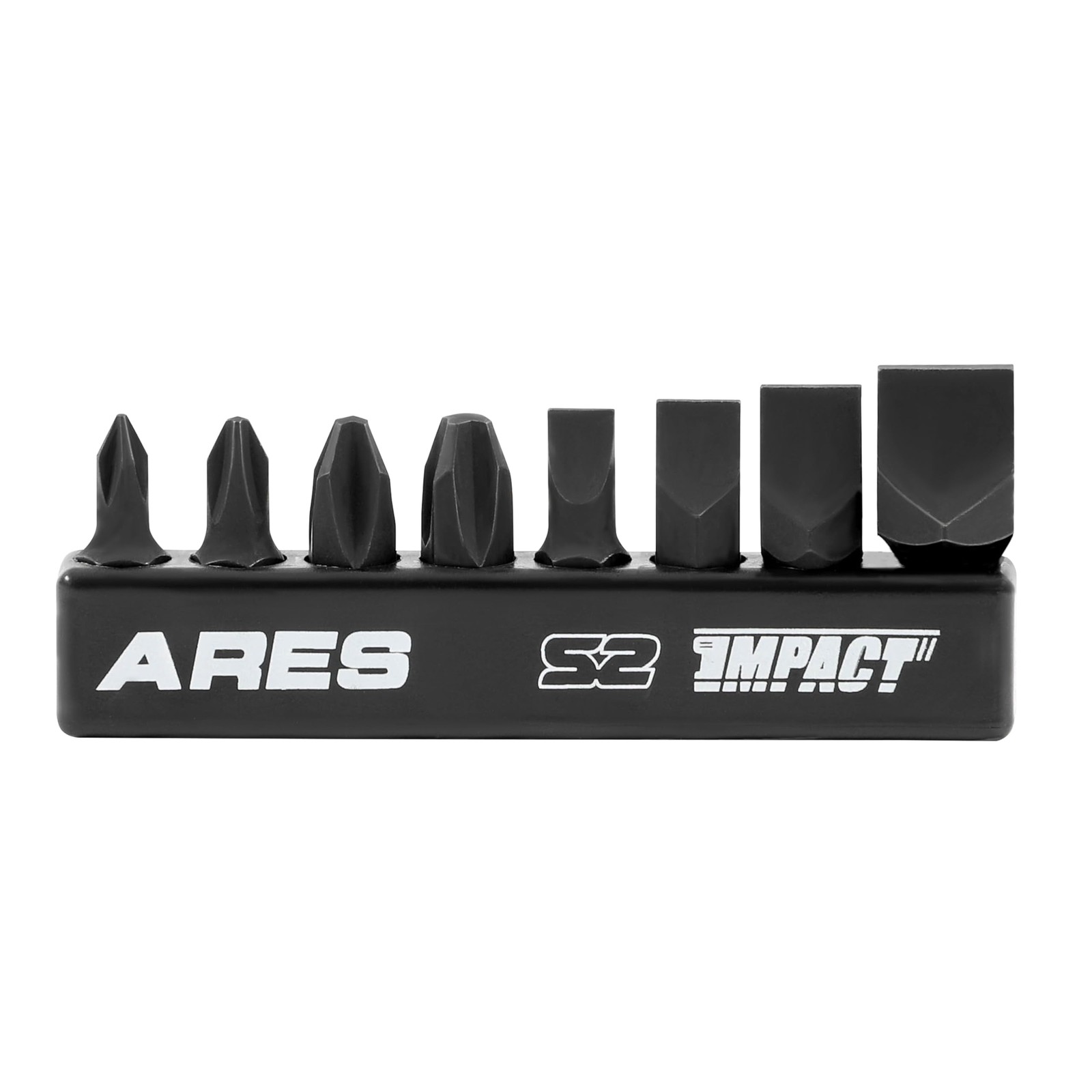 70013-8-Piece S2 Steel Impact Driver Bit Set - Includes Phillips 1,2,3,4 and ...
