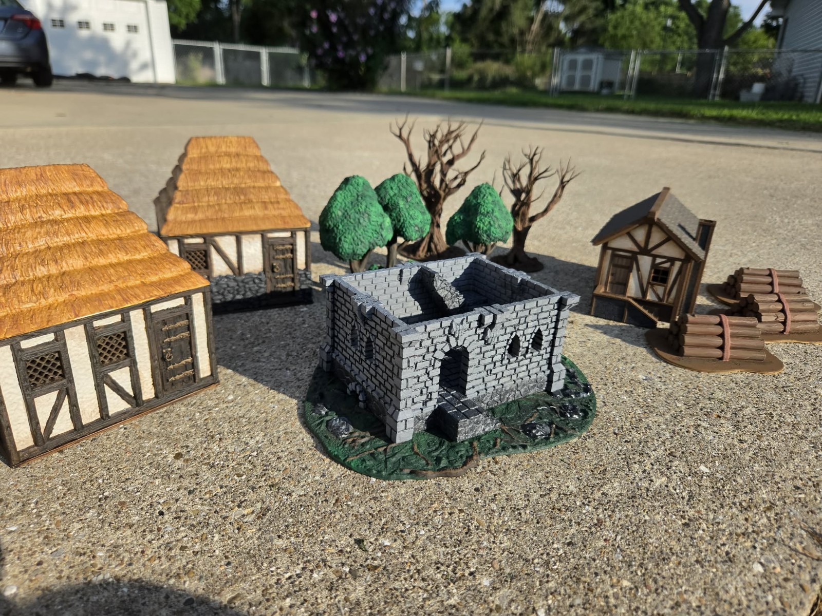 Pro Painted Tabletop Terrain Village Warhammer D&D Warmachine War Gaming Diorama