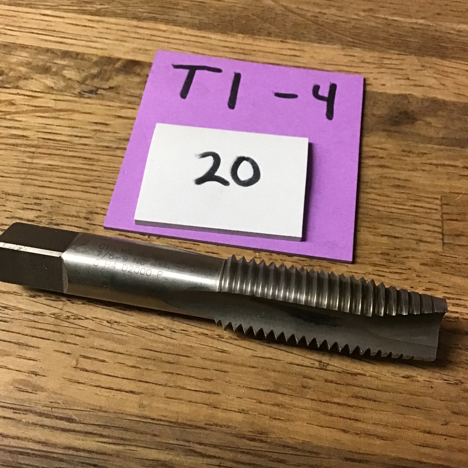 GTD. 7/8-9 NC HS GH4 USA   (QTY: 1) USA  (RE-SHARPENED)