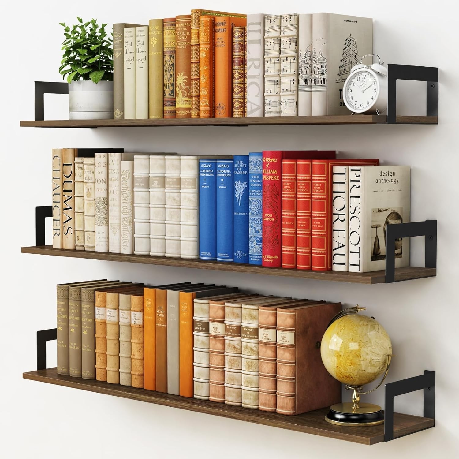 Floating Shelves Wall 36 Inches Long 8 Inch Deep Large Wall Book Shelves Bedroom