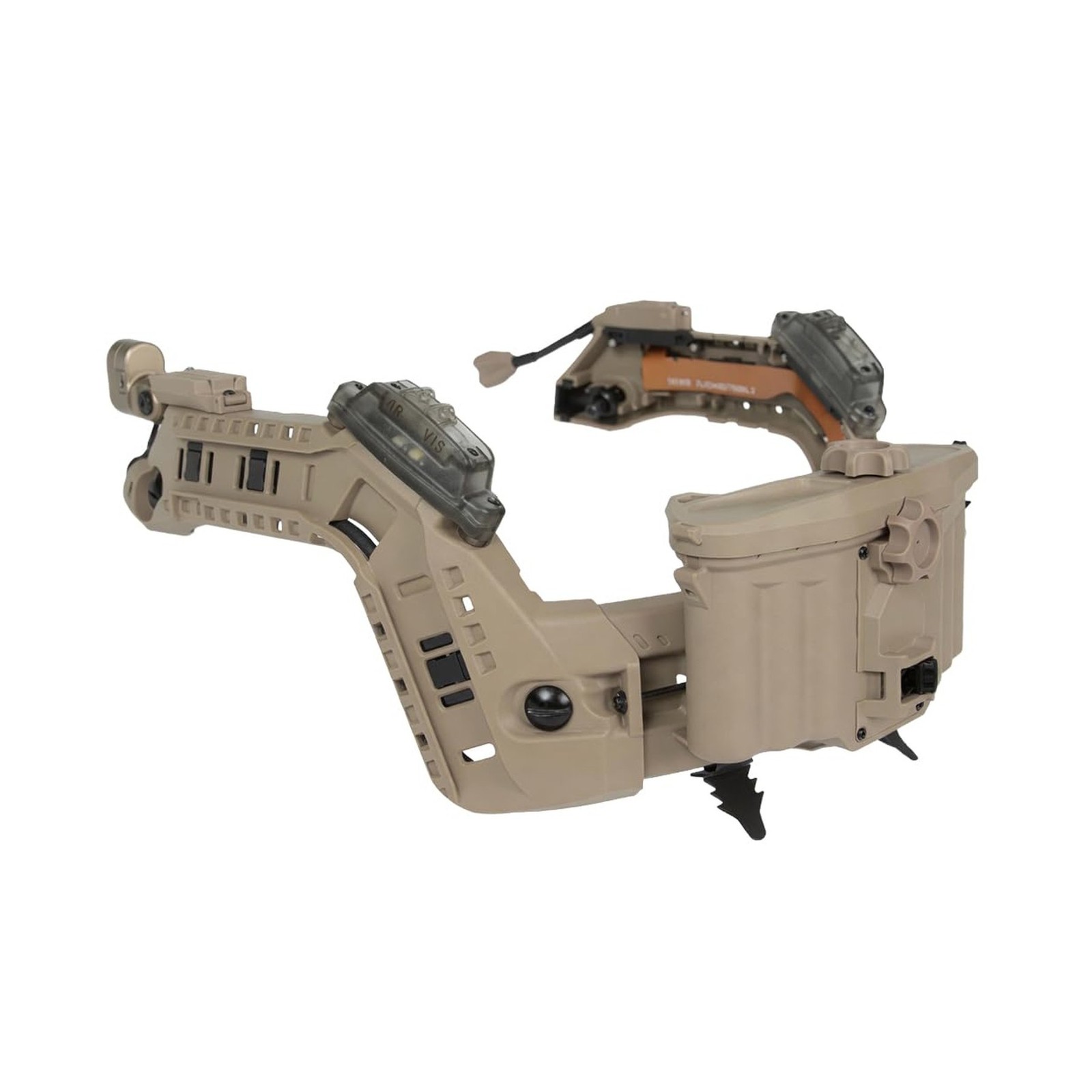 FMATAL GEAR Tactical Helmet Powered & Data ARC Rails Full Kit - Complete Bund...