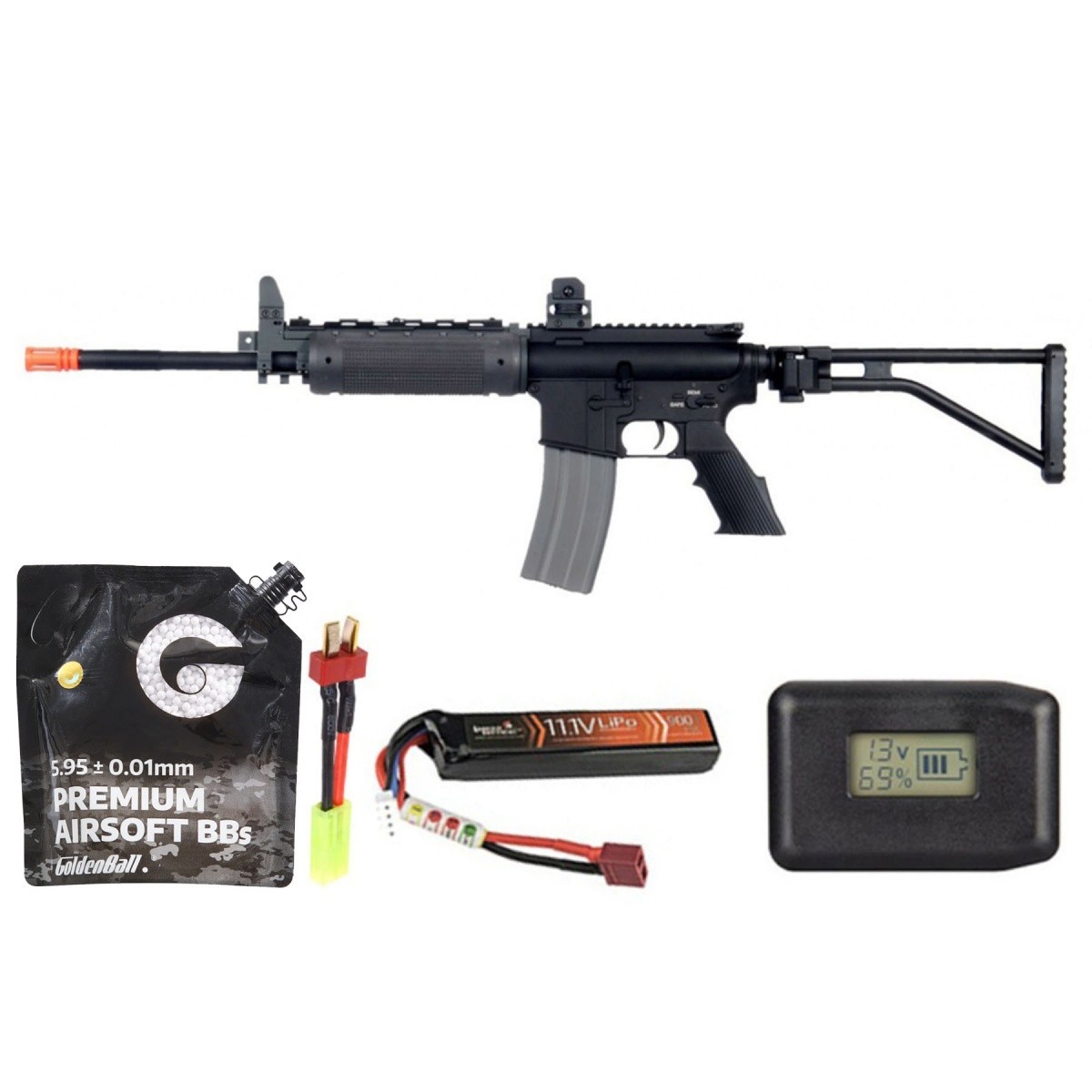 A&K GR-300 M300 Long Version Airsoft AEG Rifle with Battery Charger Combo