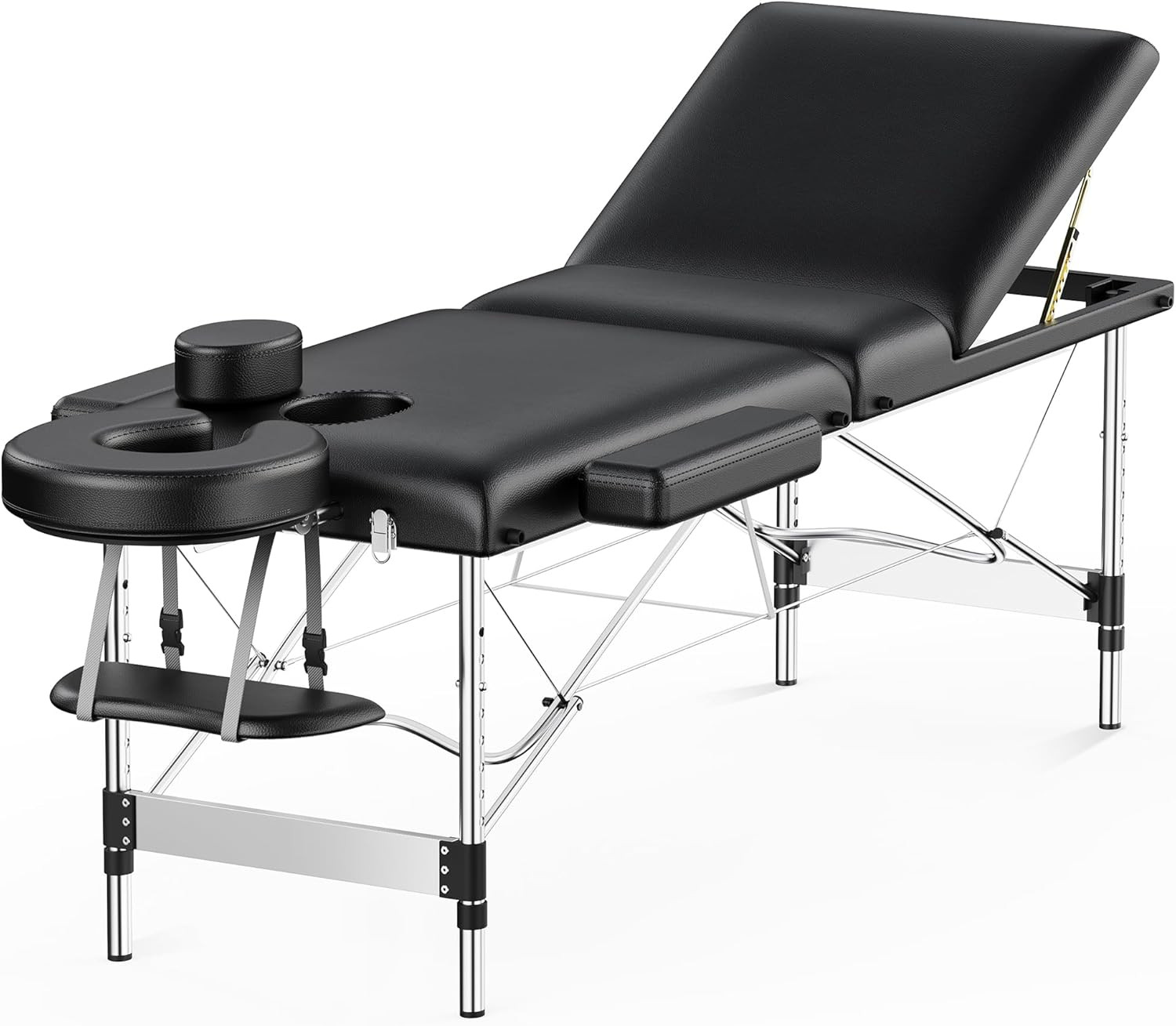 Massage Table Portable 84" Long 24" Wide Professional 3 Sections Reclining Massa