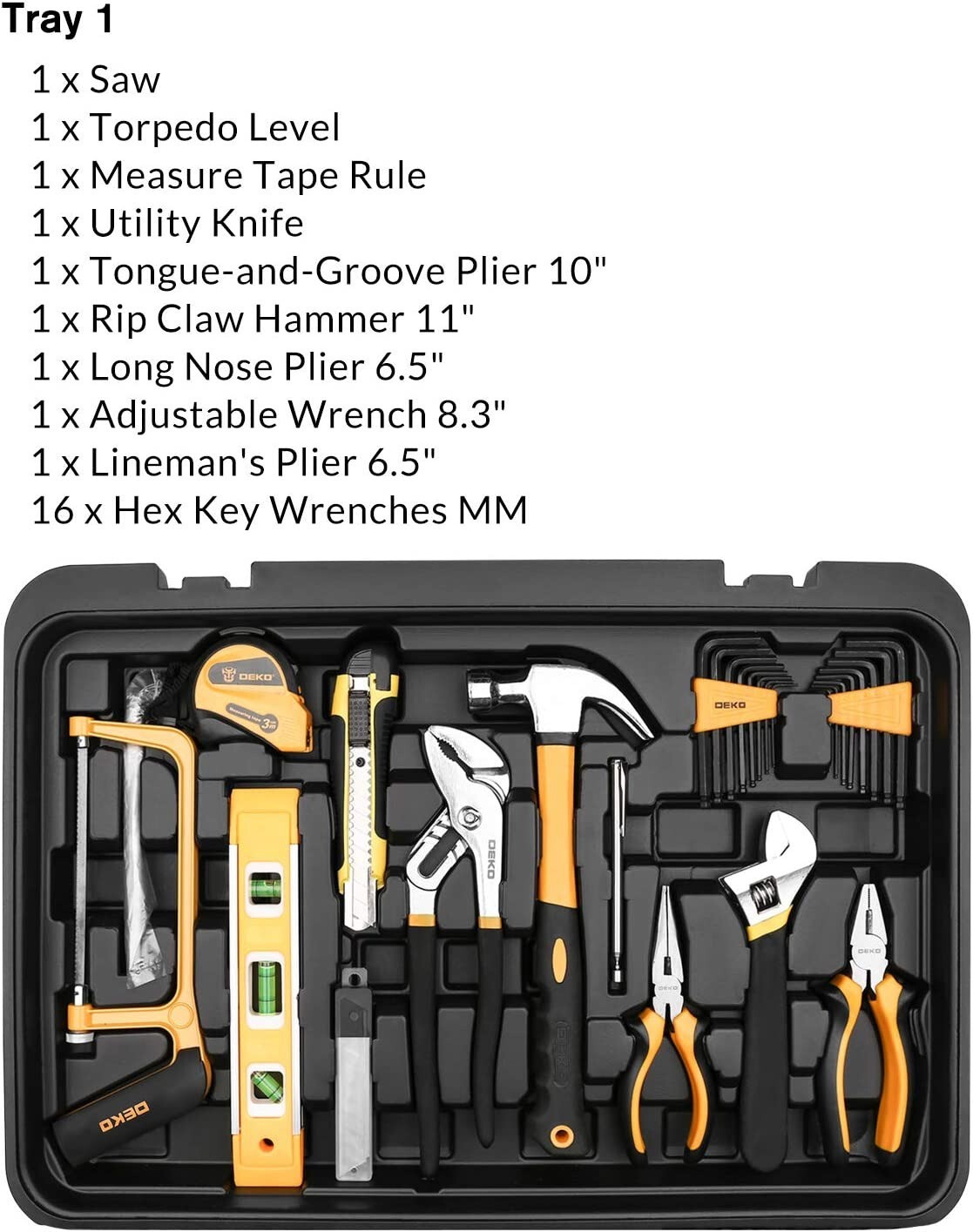 258 Piece Tool Kit with Rolling Tool Box Socket Wrench Hand Tool Set