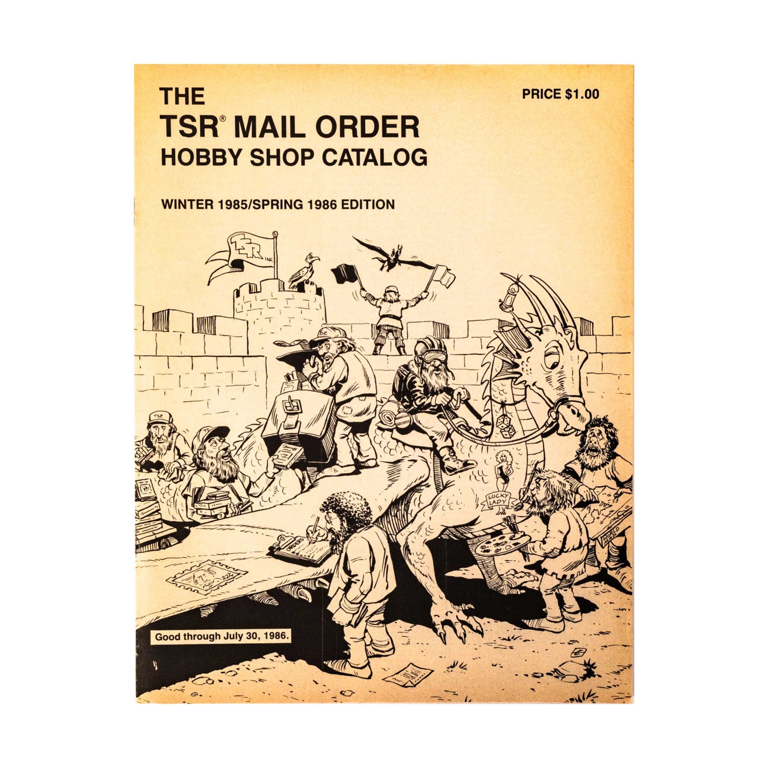 TSR Catalog Winter 1985/Spring 1986 TSR Hobby Shop Catalog EX