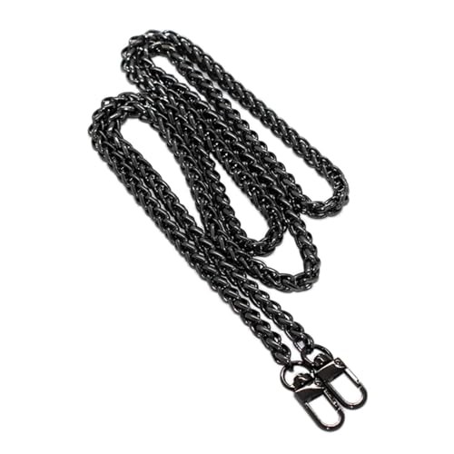 Iron Lantern Chain Strap Handbag Chains Purse Chain Straps with 47" Gun-black