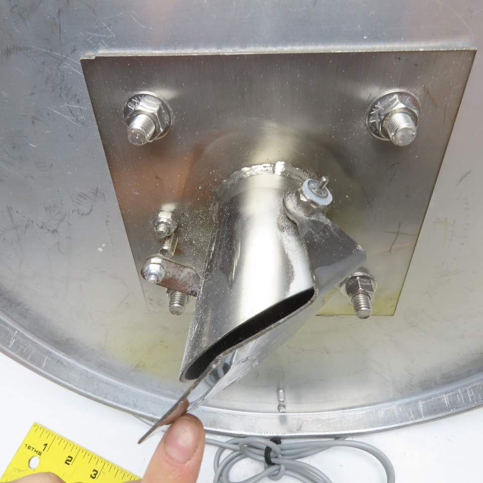 Bulk Powder Granule Unloader Funnel W/ Dust Extraction Hood & Level Sensor