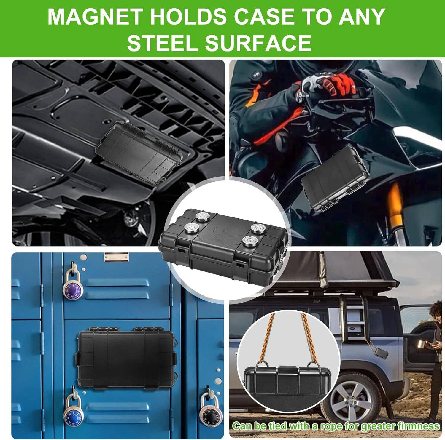 Upgraded Magnetic Key Holder Under Car Waterproof Magnetic Key Holder Under