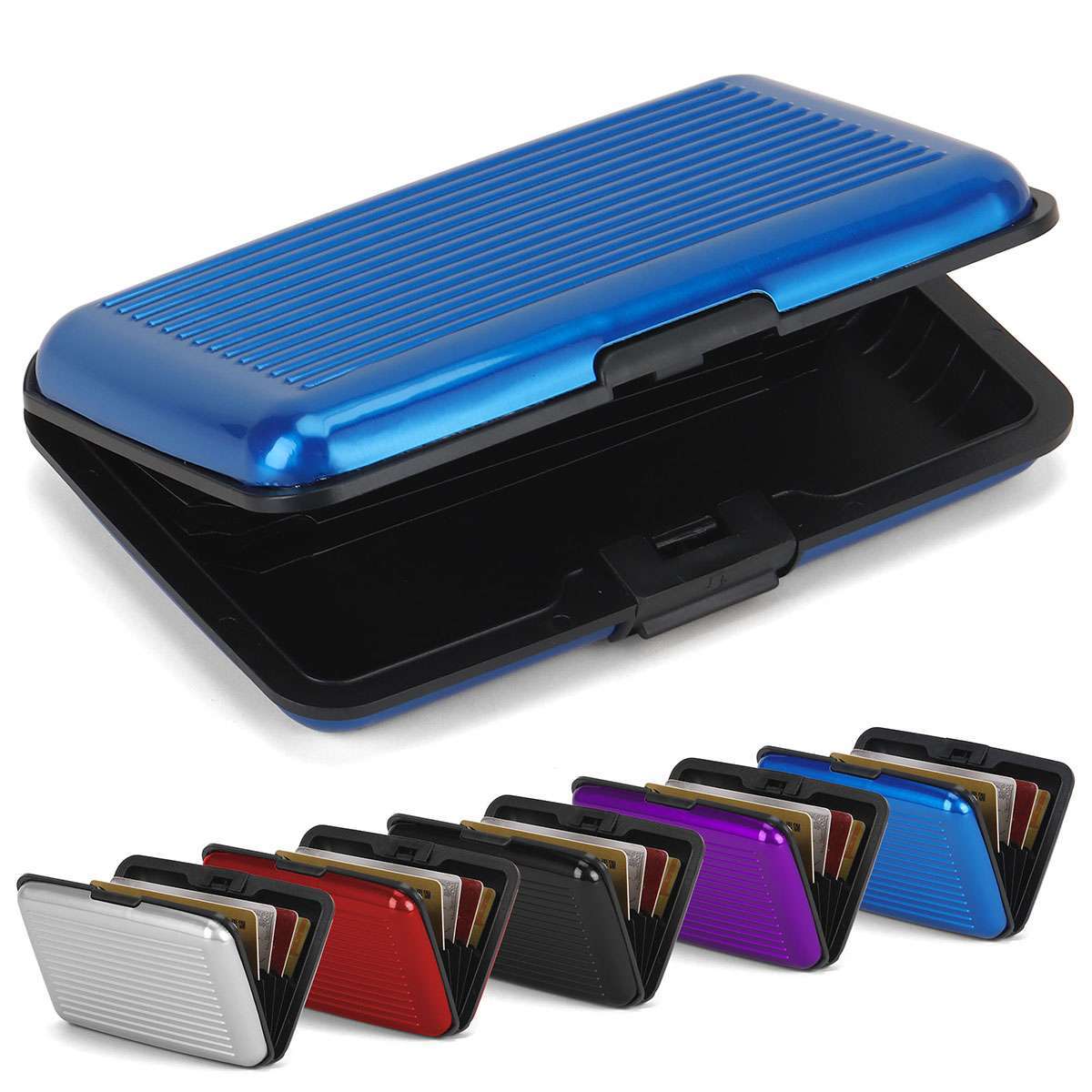 Women Men Waterproof ID Credit Card Wallet Holder Aluminum Metal Pocket Case US
