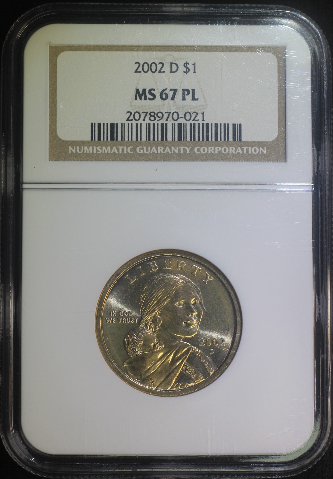 2002 D Sacagawea Dollar NGC MS67PL Prooflike Tough Find #N21