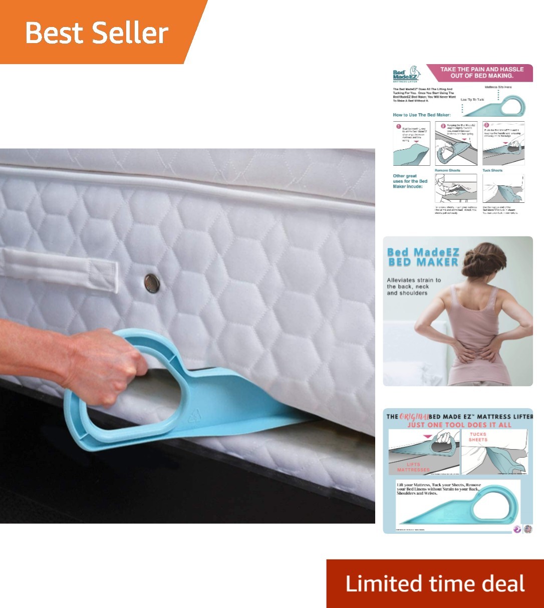 Ergonomic Mattress Lifter - Easy Bed Making Tool for Effortless Sheet Tucking