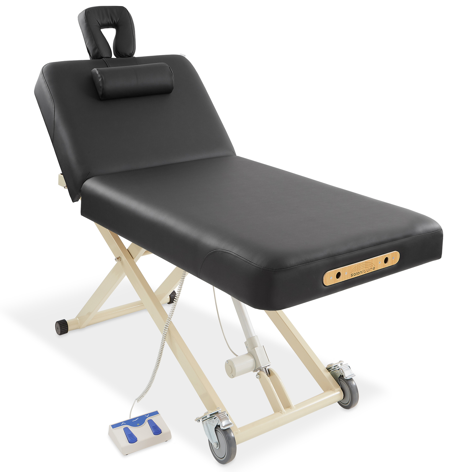 Professional Electric Lift Massage Table Adjustable Back with Accessories