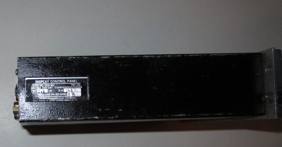 COLLINS AVIONICS DISPLAY CONTROL PANEL DCP-85C P/N 622-6405-004 (AR)
