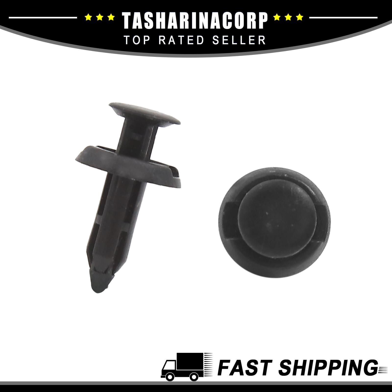 100x Clips for 6mm Hole Plastic Rivets Retainer Fender Bumper Push Pin Fastener