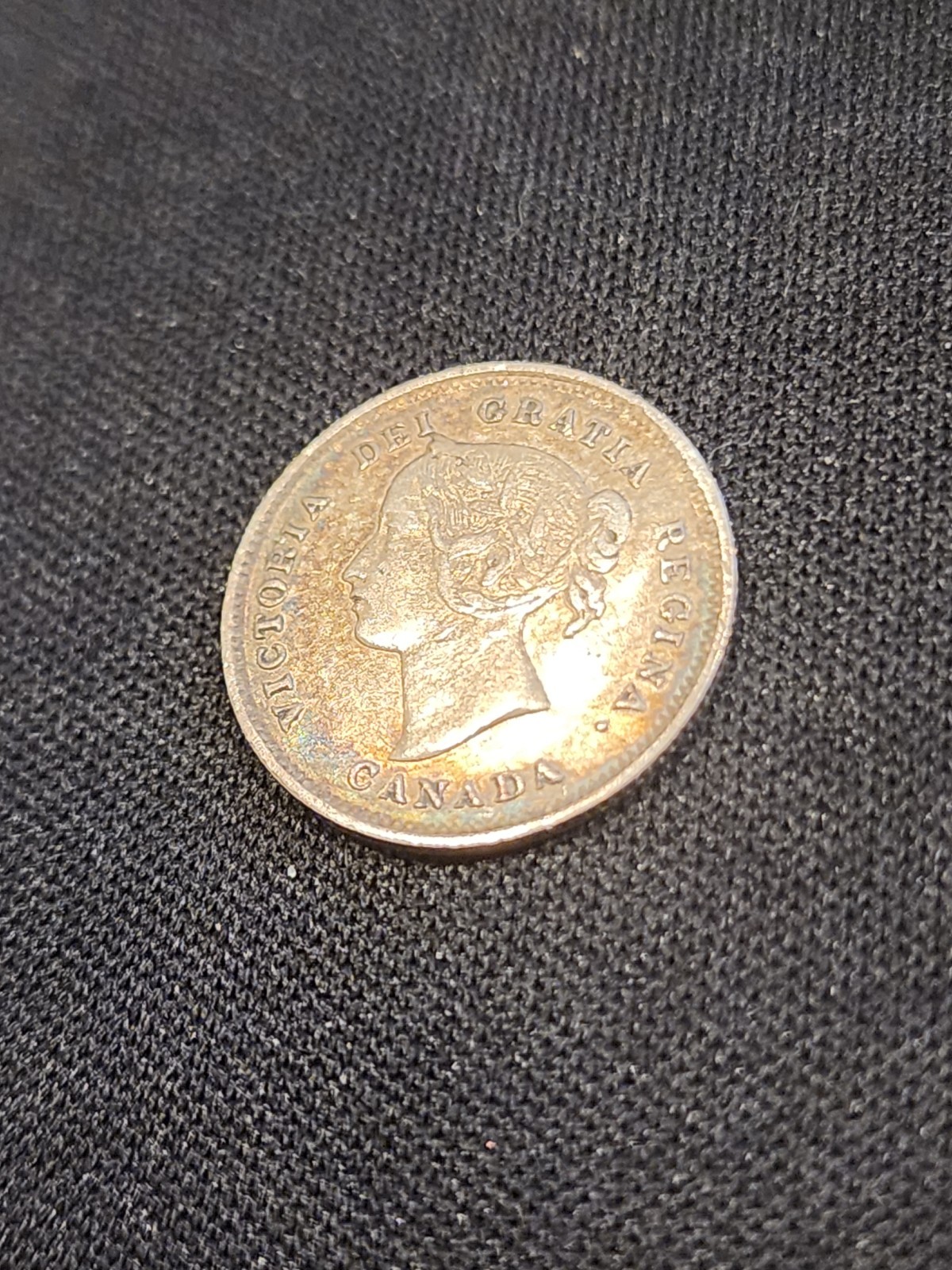 1894 Canada 5 Cents Silver Coin