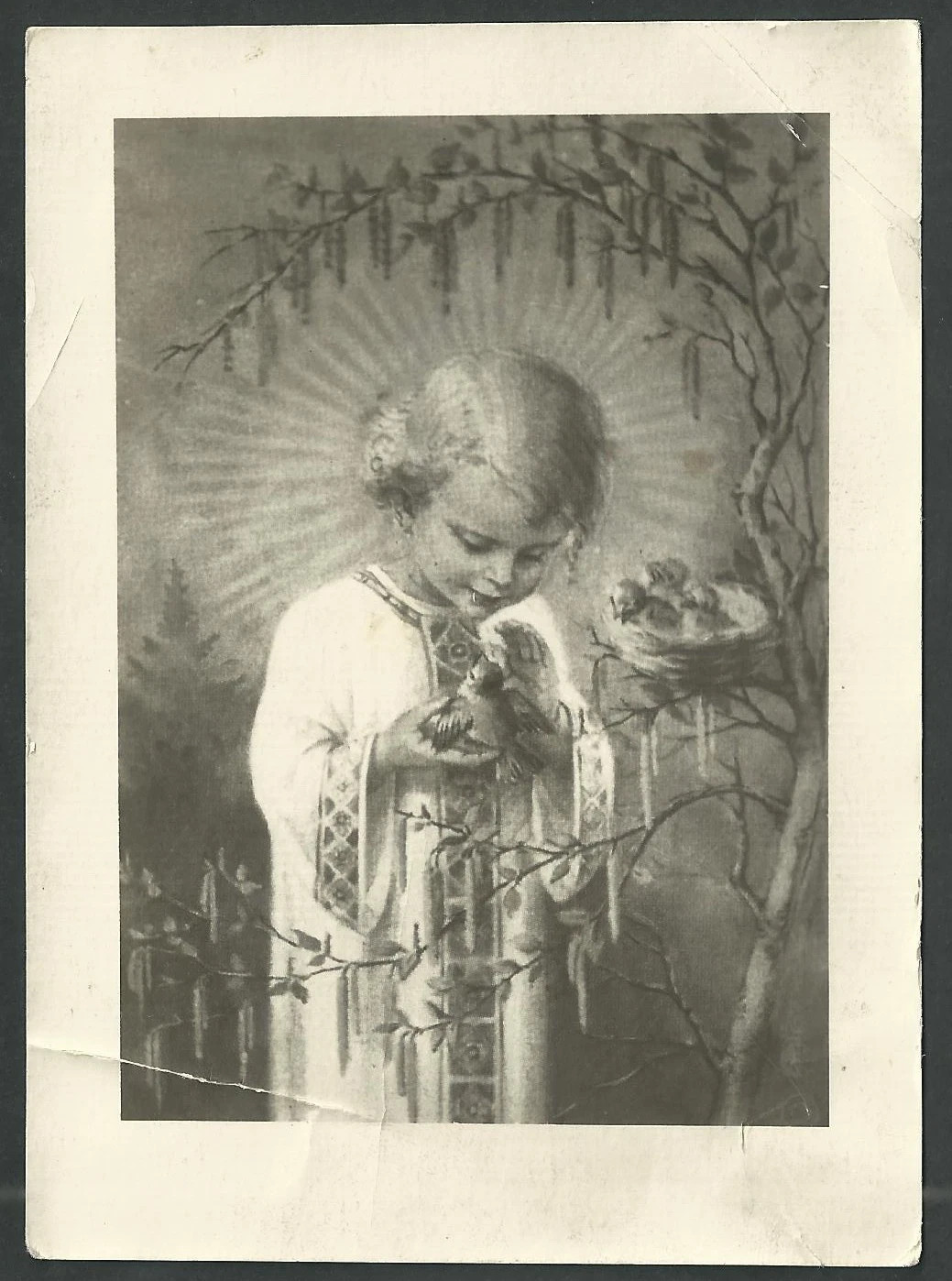 Holy card antique de Jesus Niño santino image pieuses estampa