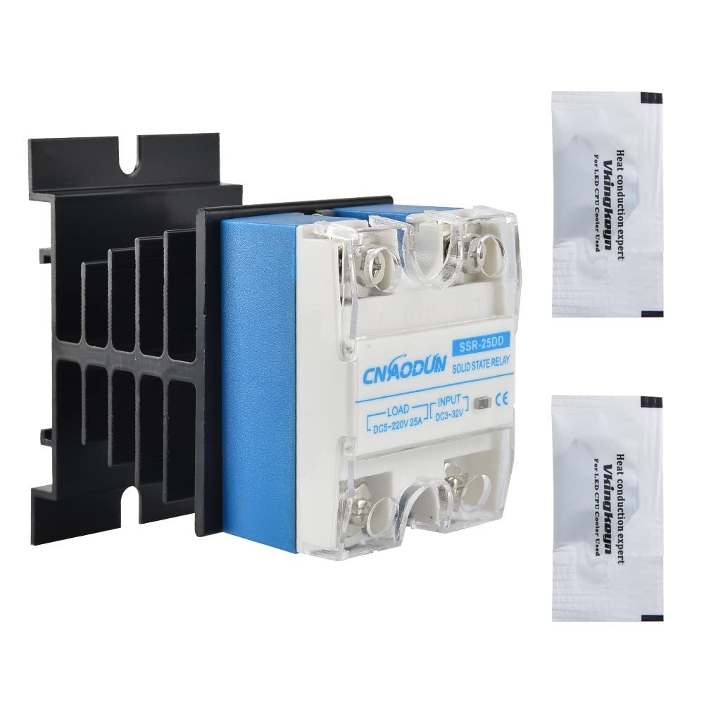 Solid State Relay SSR25DD Heat Sink DC to DC 25A Input 332V Output 5220V