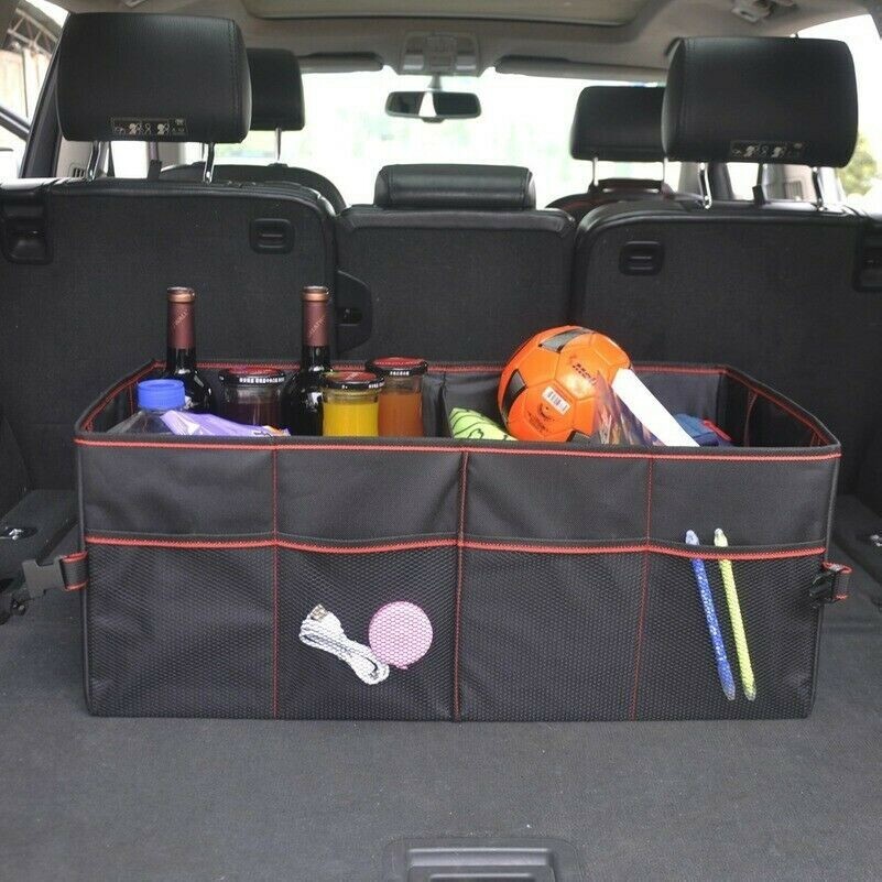 Car Storage Box Large Capacity Collapsible Trunk Basket Bag Organizer
