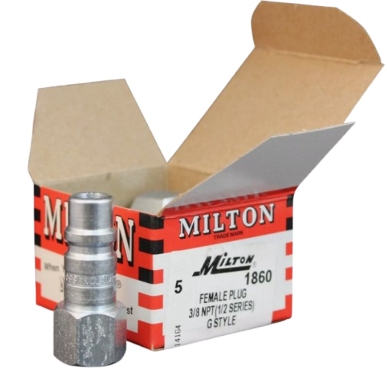 MILTON 1860 5 PACK 3/8" FNPT "G" STYLE HI-FLOW PLUG