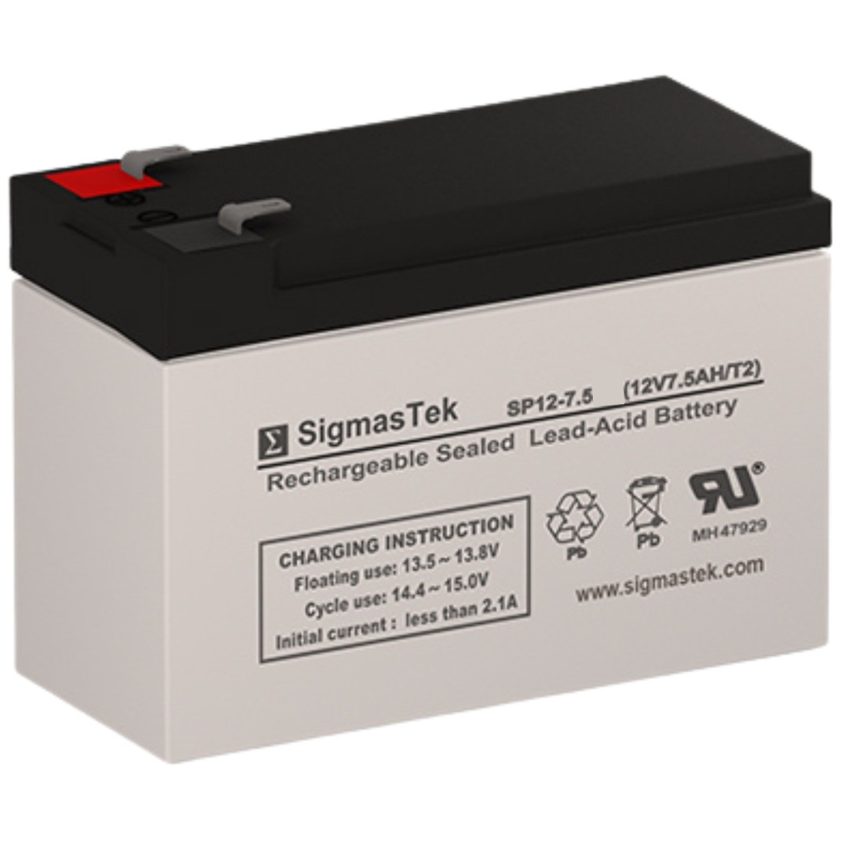 SigmasTek Battery Replacement for Duracell SLA12-7F2, SLA Rechargeable 12V 7.5Ah