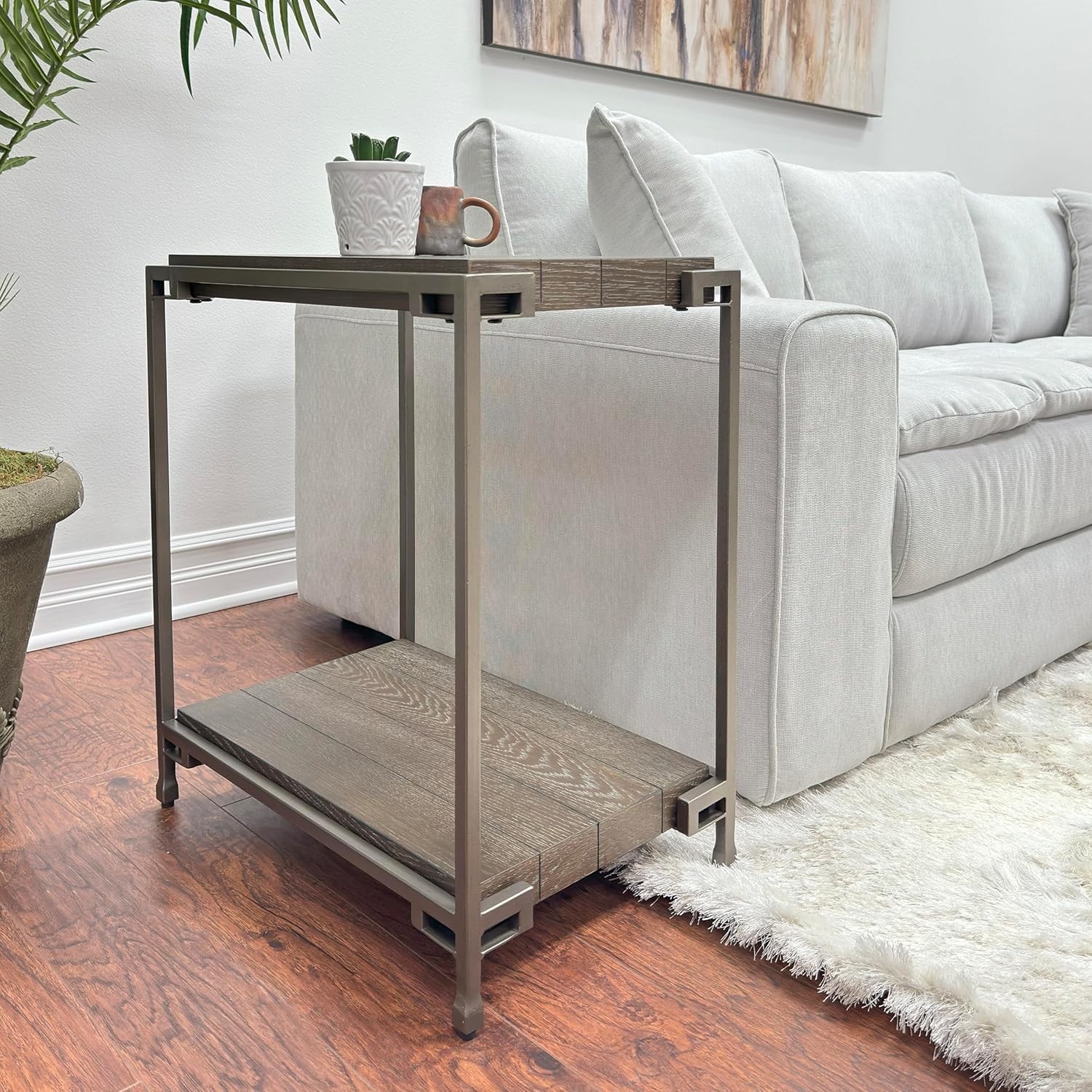 Corbeta Living Room Side Tables Aged Graphite