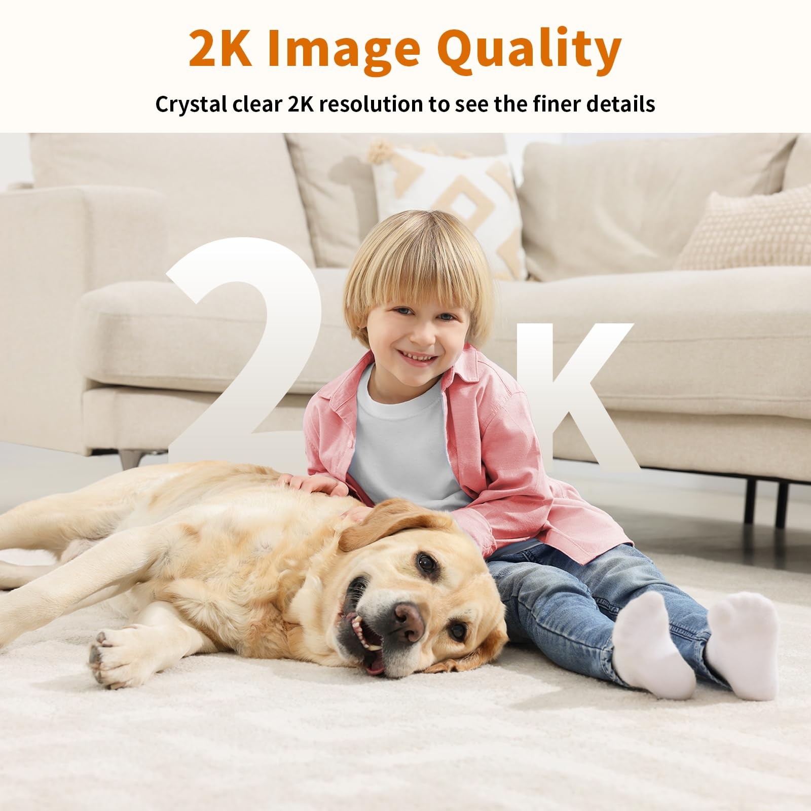 5G Indoor Camera for Home Security, 2K Security Camera, Small, Black