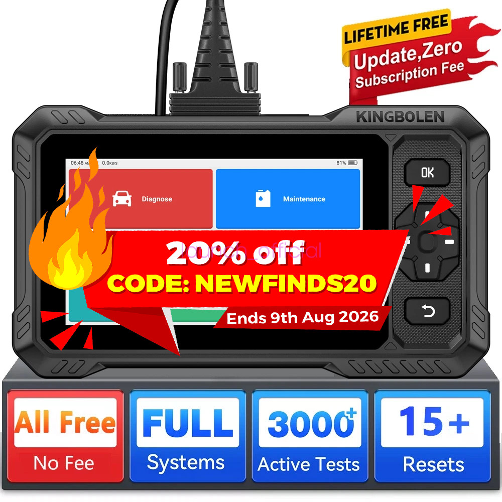 2026 KINGBOLEN S6 Elite All System Car Diagnostic Tool OBD2 Scanner Free Update