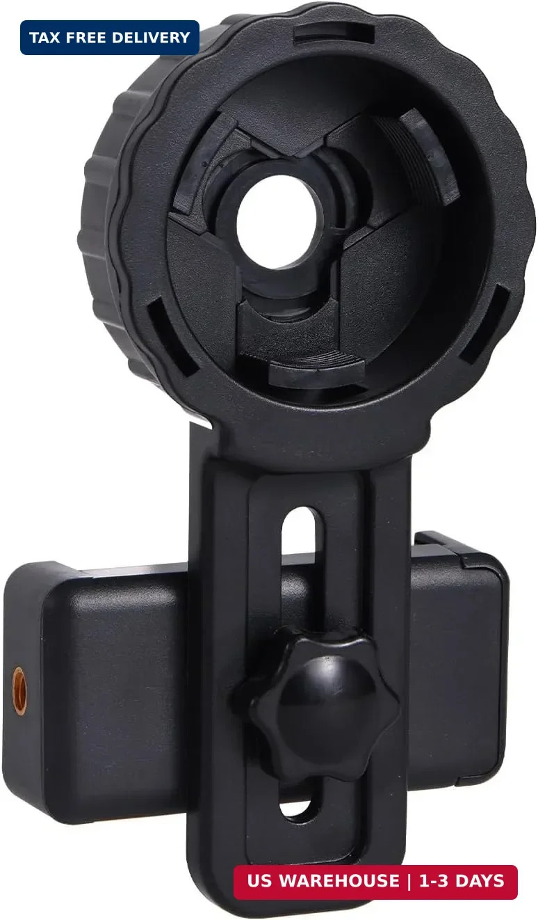Universal Binocular Phone Adapter, 360°Rotatable Telescope Microscope Phone Moun