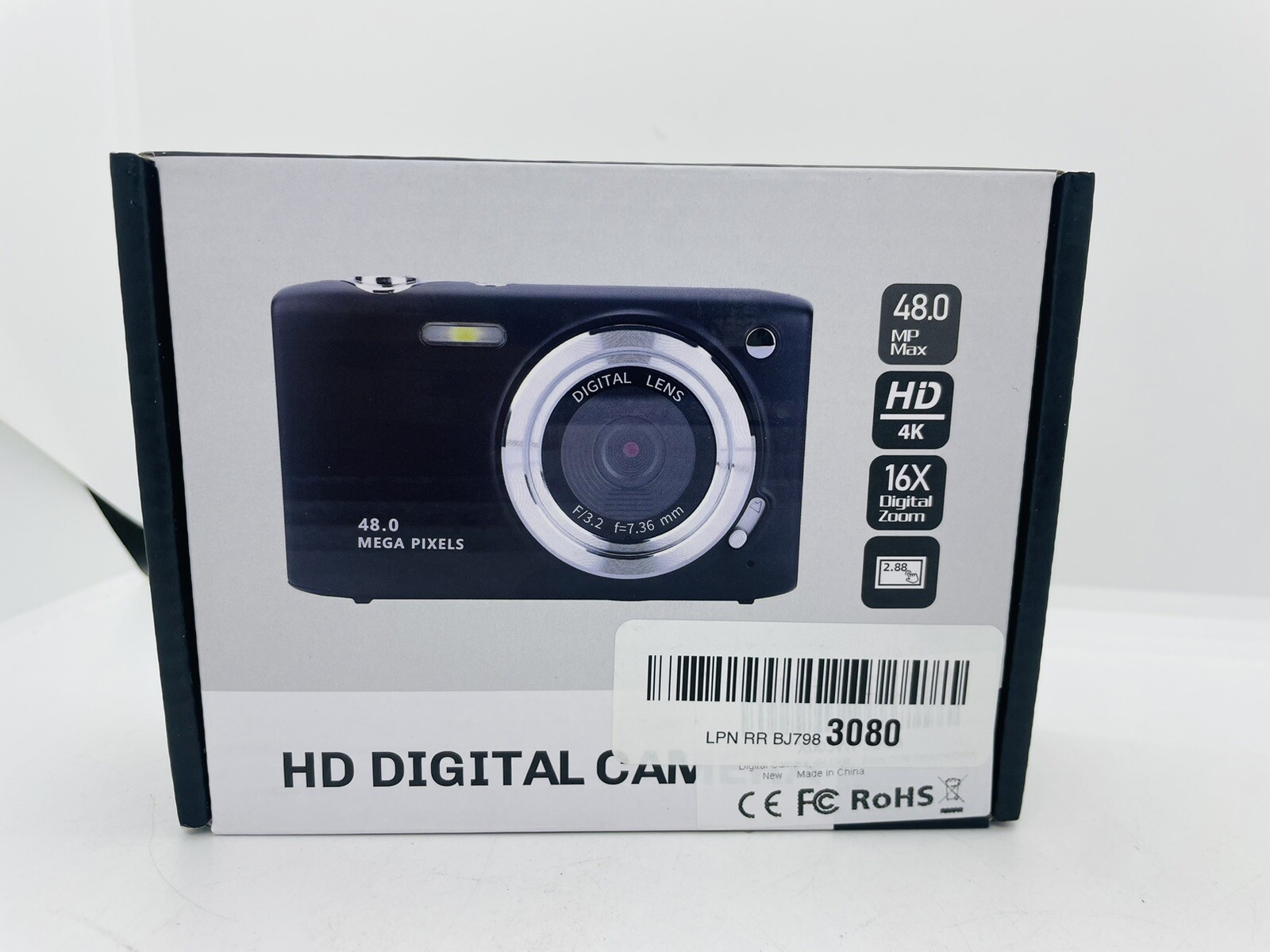 4K 48MP Resolution, 16x Zoom Auto Focus Flash Lamp HD Digital Camera - Gold