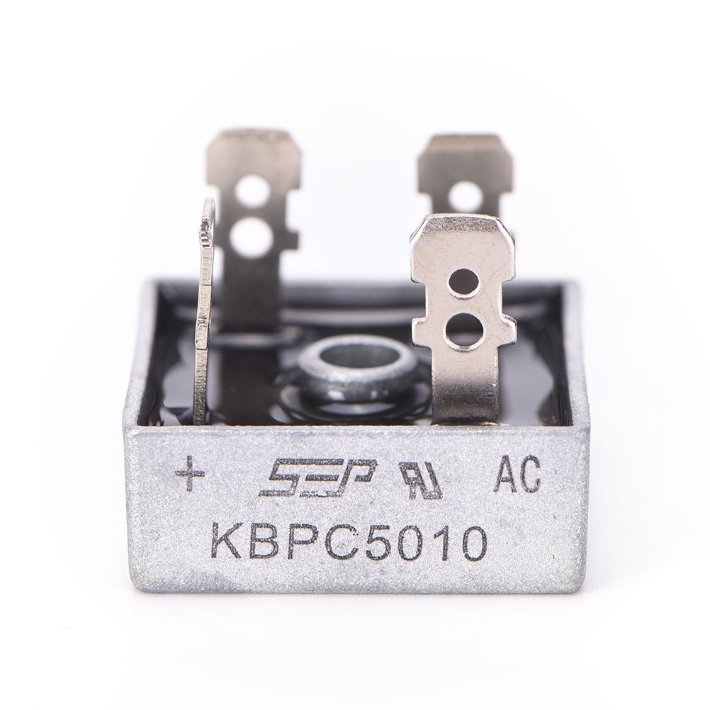 5Pcs 1000V 50A Metal Case Single Phase Diode Bridge Rectifier KBPC5010 NEW