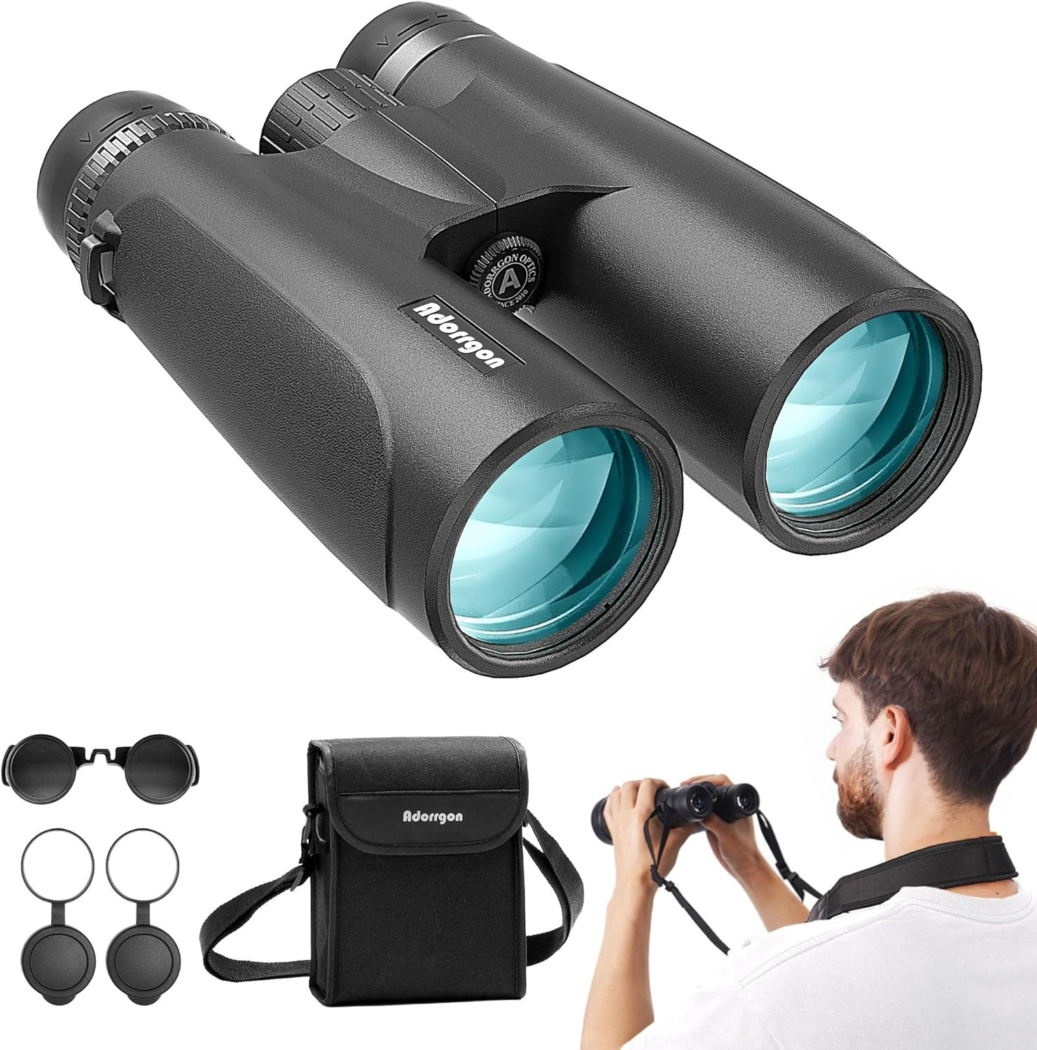 12X54 HD Binoculars for Adults High Powered - Large View BAK4 Prism Binoculars w