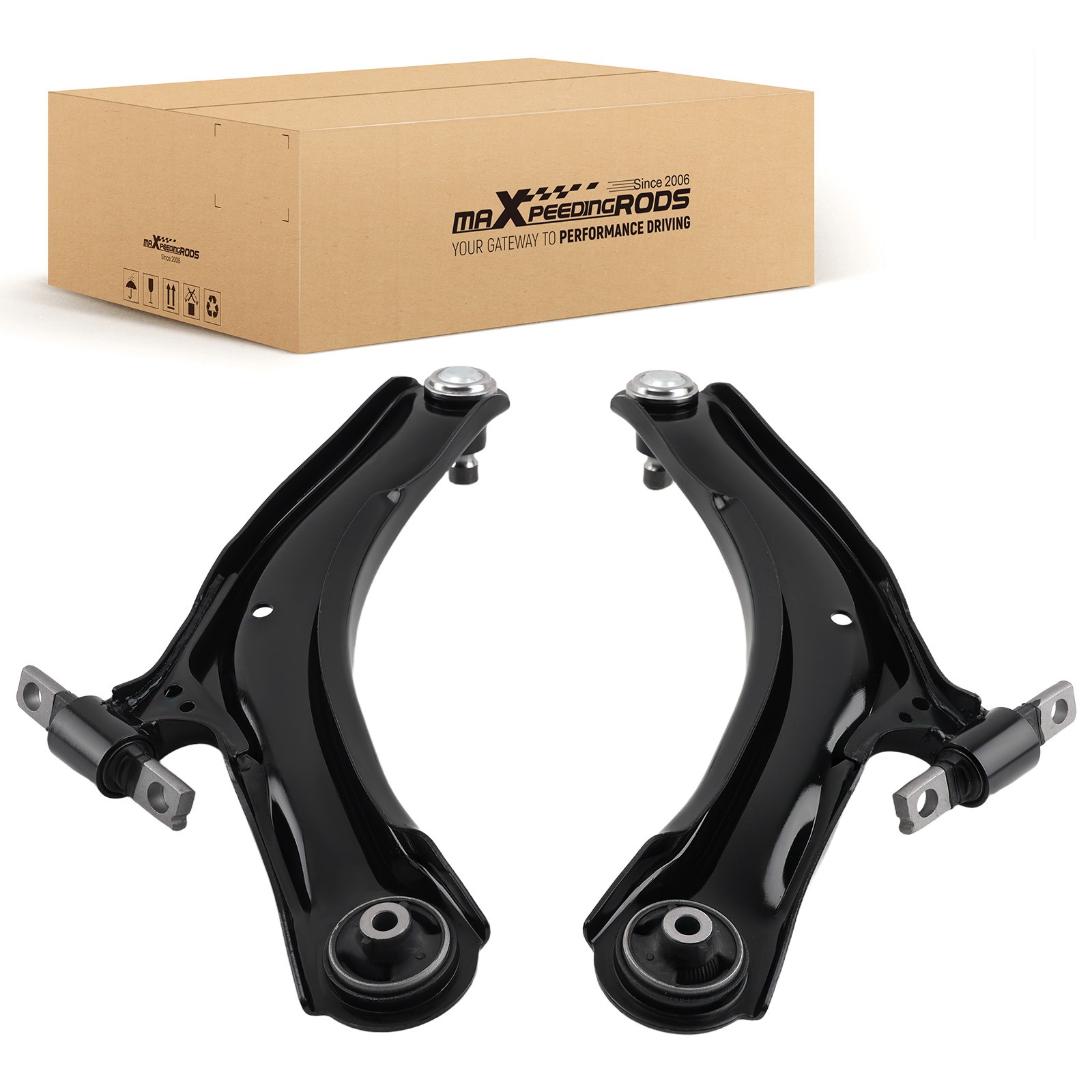 Pair For 2008-2013 Nissan Rogue Front Lower Control Arms + Ball Joint Left Right