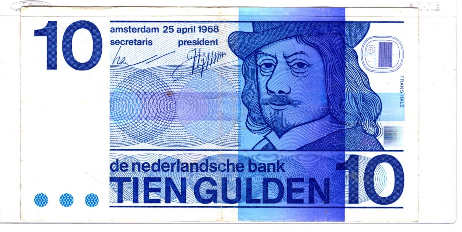 Netherlands 10 Gulden, 1968 Circulated 1306409562