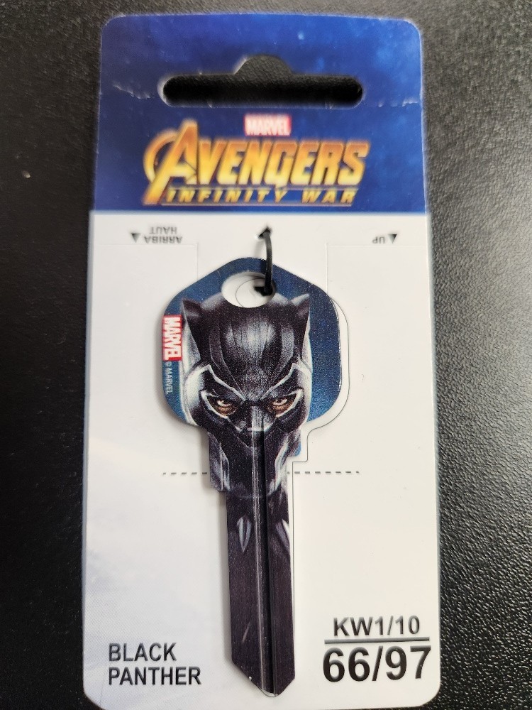 MARVEL BLACK PANTHER KWIKSET KW1/KW10 KEYBLANK (DISCON.) - READ DETAILS BELOW