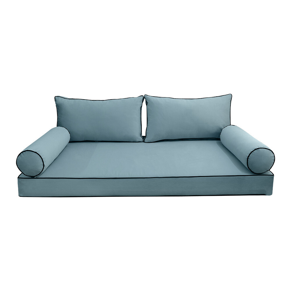 STYLE V2 TwinXL Velvet Contrast Indoor Daybed Mattress Pillow |COVER ONLY| AD355