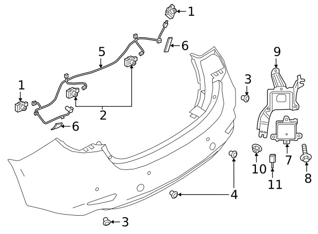 Genuine Mazda Blind Spot Detection System Warning Sensor Bracket GRT7-67-ZP1