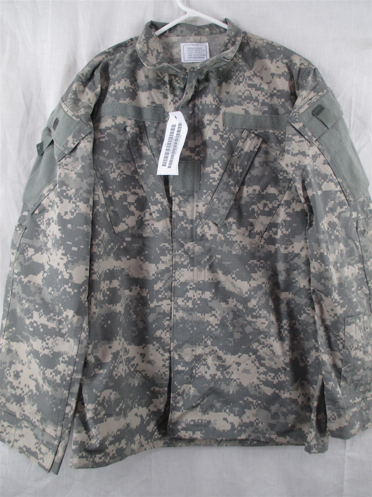 ACU Small X-Long Army Coat/Top/Blouse/Shirt/Jacket Digital Camo Ripstop NWT