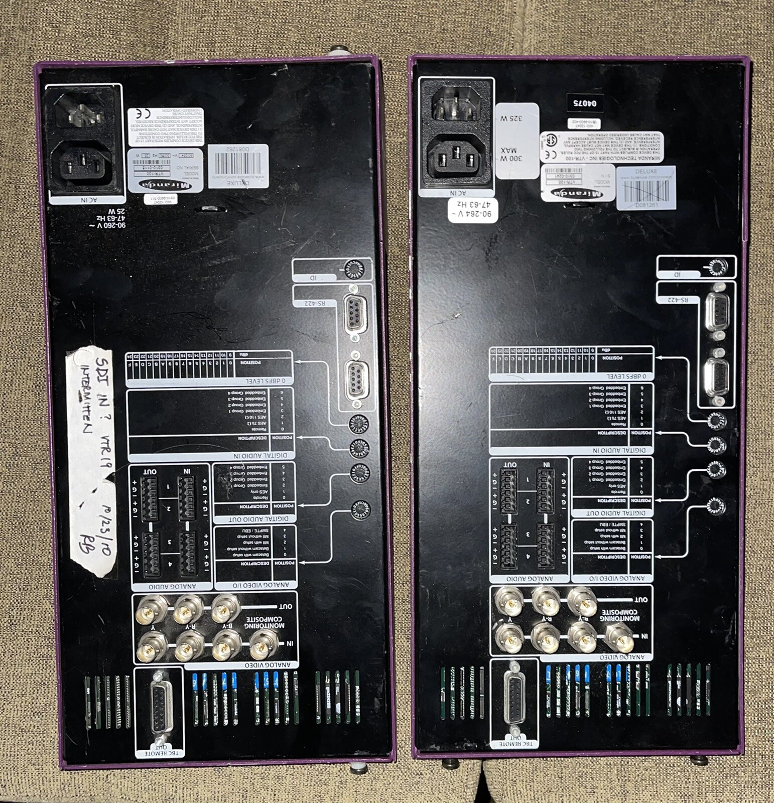 Miranda VTR-100 x2
