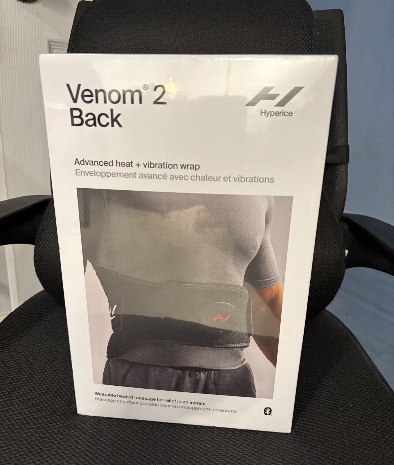 Hyperice Venom 2 Back Brace Heat Therapy + Vibration Bluetooth