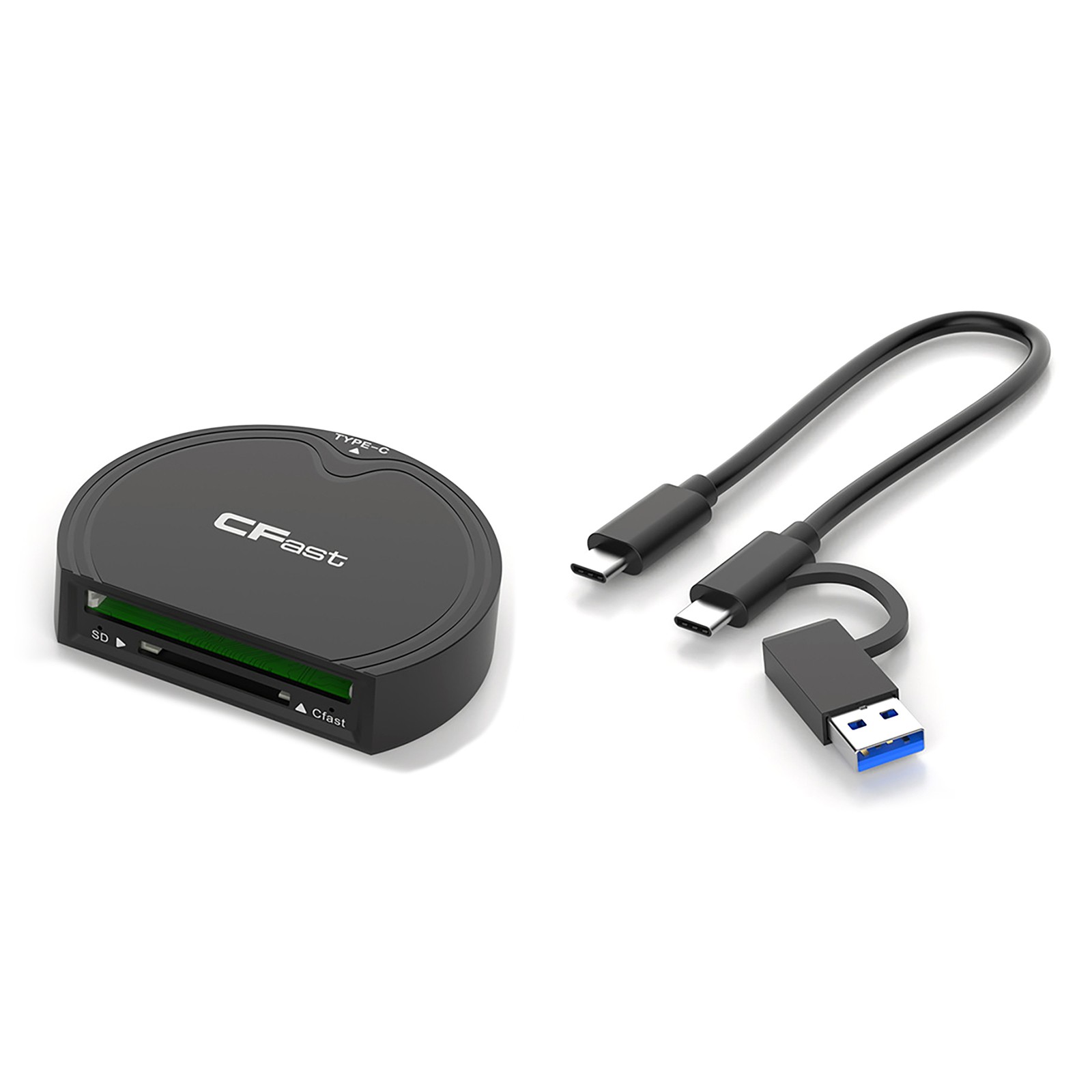 For CFast 2.0/SD Card Reader USB 3.2 GEN2 10Gbps CFast Reader W/Data Cable