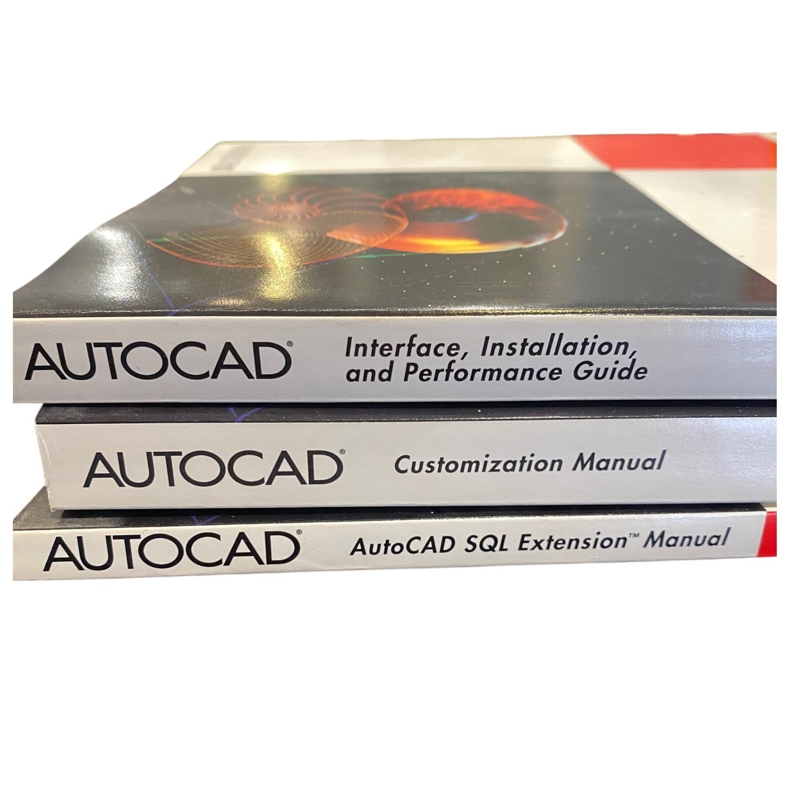 Autodesk AutoCAD Release 12 DOS 386 Advanced Tools Manuals Set 1992 Vintage